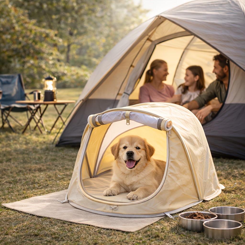 Outdoor Camping Dog Kennel - Tente pliable pour animaux de compagnie,