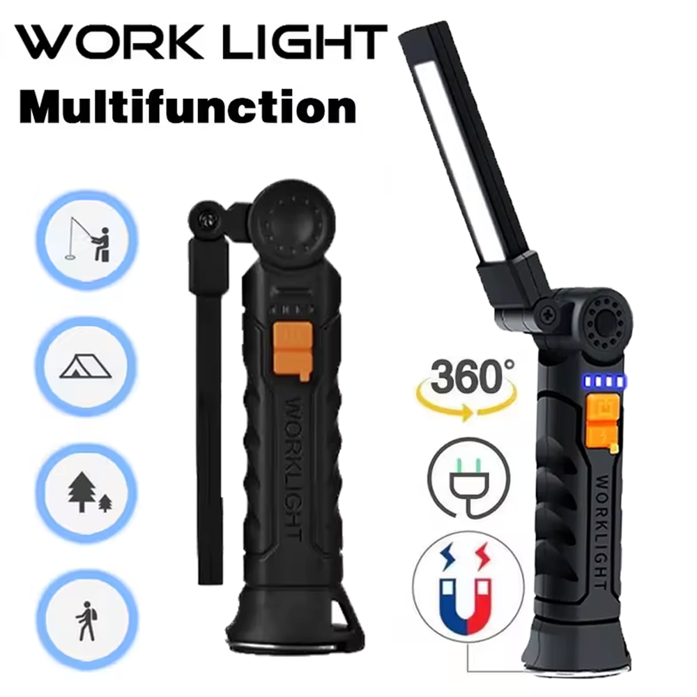 Outdoor Camping Light Portable - Lampe de poche LED COB Portable,