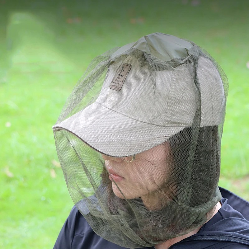 Outdoor Camping Mosquito Net - 1PC Chapeau moustiquaire de pêche en