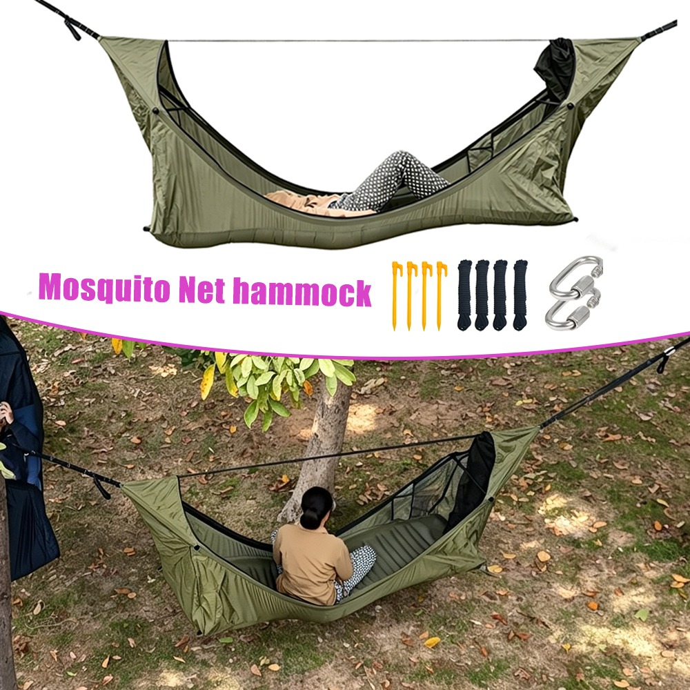 Outdoor Camping Mosquito Net - Hamac plat avec moustiquaire, tente de