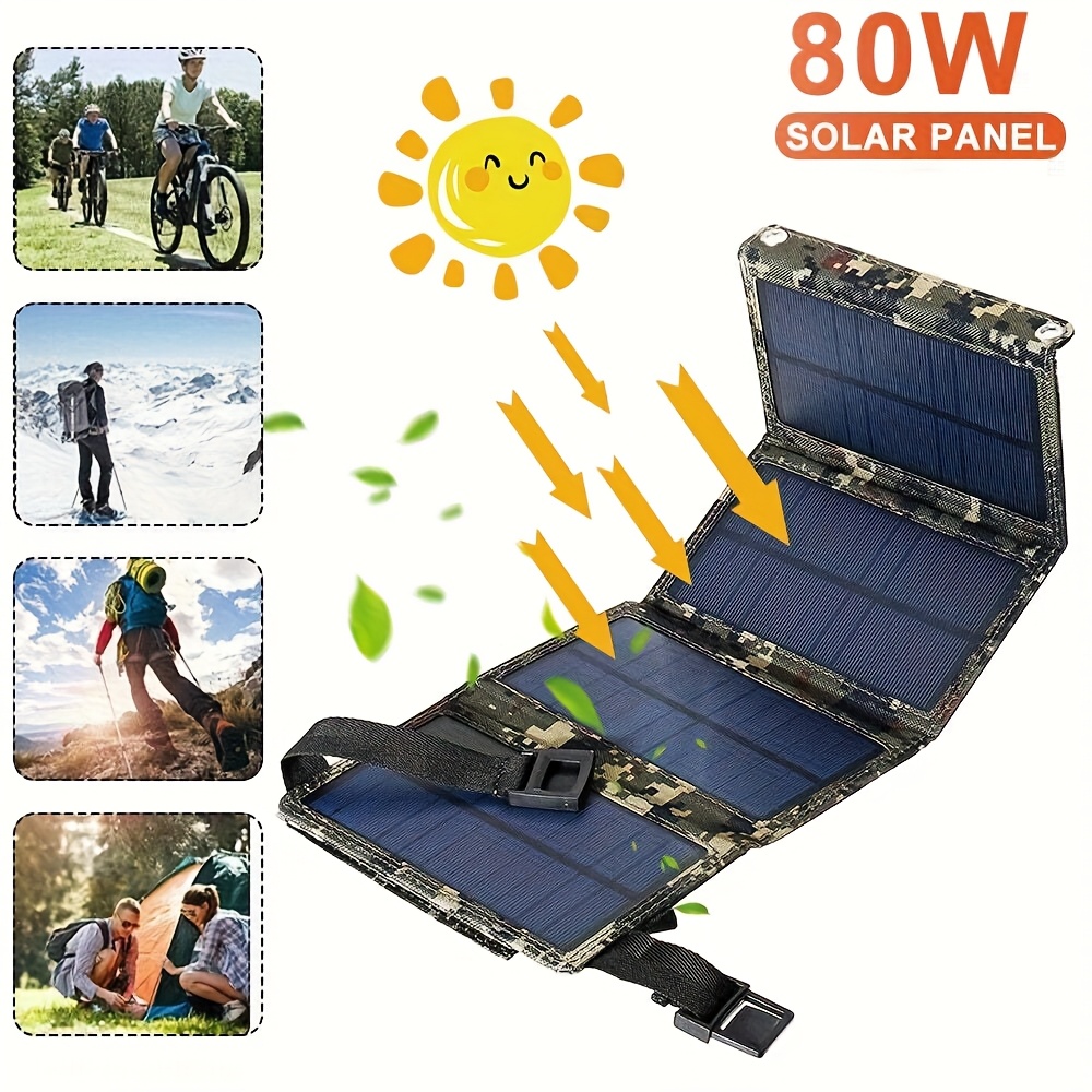 Outdoor Camping Hiking - Panneau solaire portable pliable 80W |