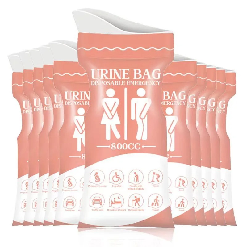 Outdoor Camping Urinal - Sacs urinaires d'urgence jetables 800 ml,