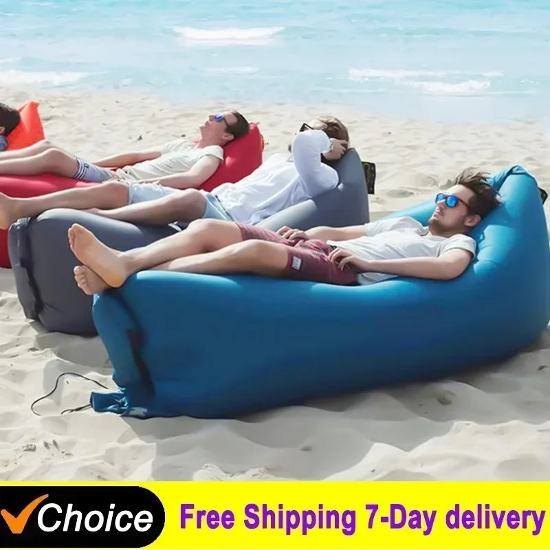 Outdoor Camping Recliner Chairs - Canapé gonflable portable d'extérieur, chaise longue