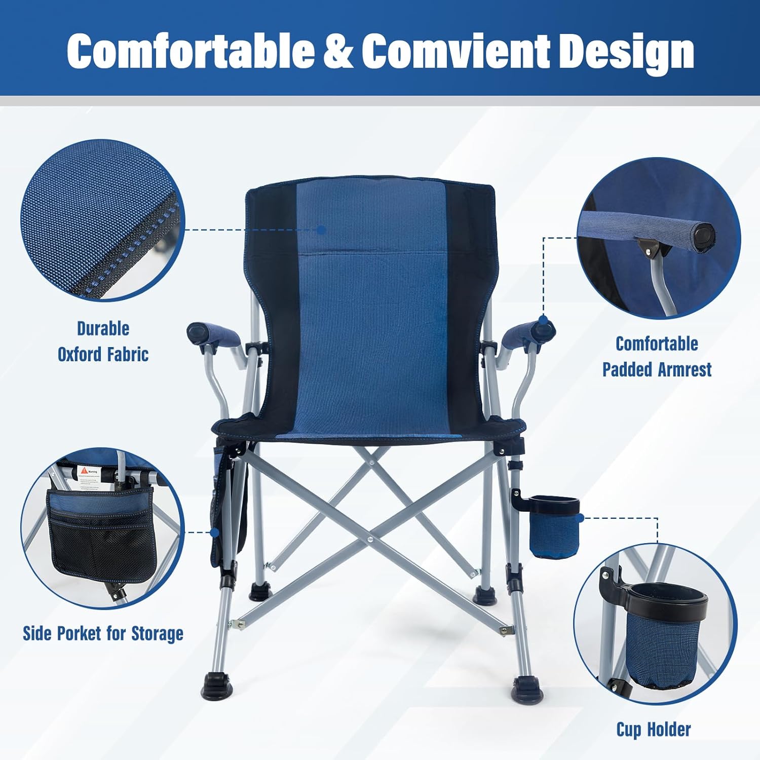 Chaise de camping pliable port - Outdoor Camping Hiking avis et prix