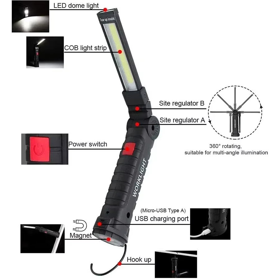 Lampe de poche LED Portable av - Outdoor Camping Light Portable avis et prix