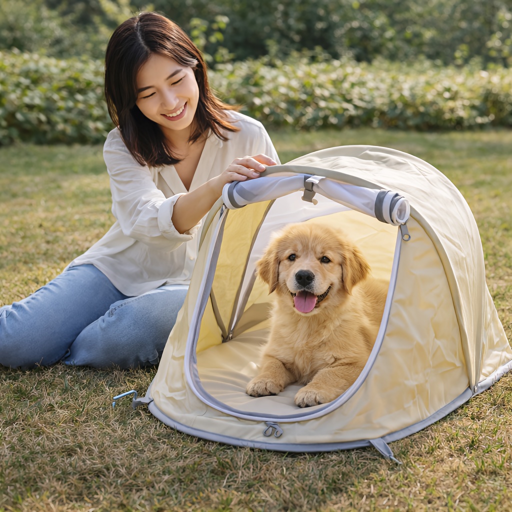 Tente pliable pour animaux de  - Outdoor Camping Dog Kennel avis et prix