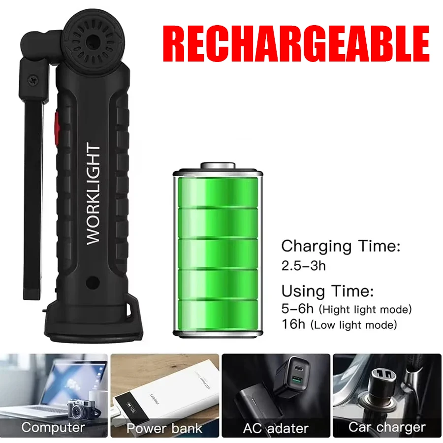 Lampe de travail magnétique Re - Outdoor Camping Light Portable avis et prix