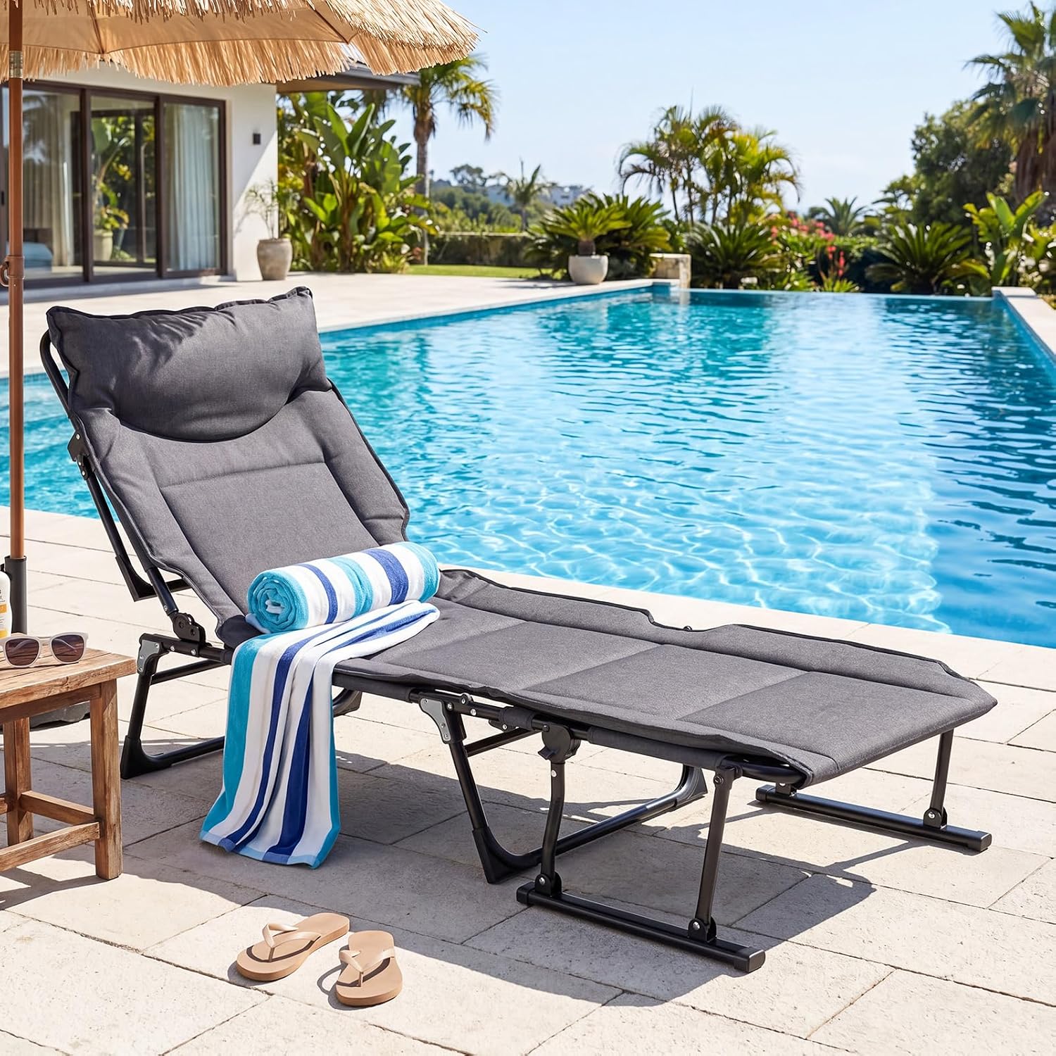 Ensemble de 2 chaises longues  - Outdoor Camping Recliner Chairs avis et prix