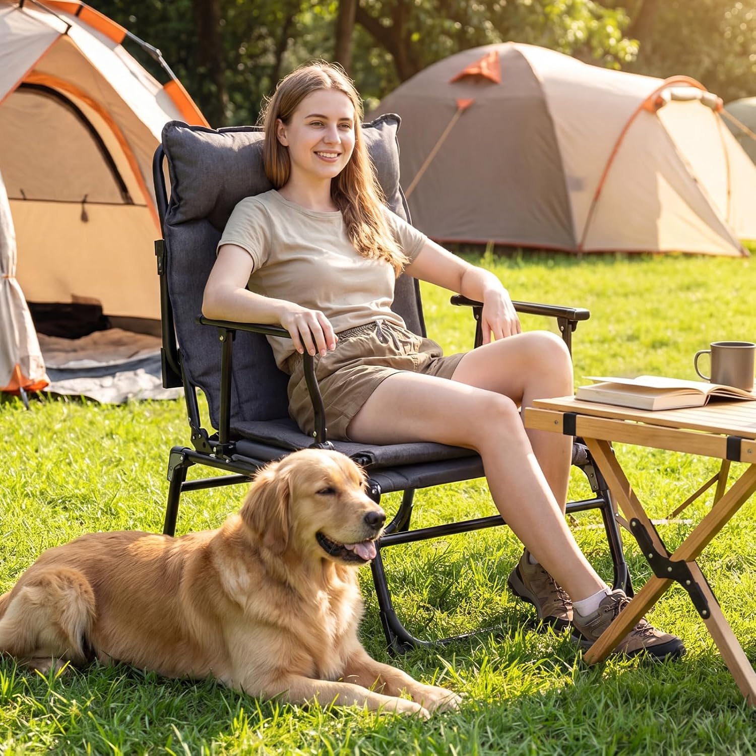 Ensemble de 2 chaises longues  - Outdoor Camping Recliner Chairs avis et prix