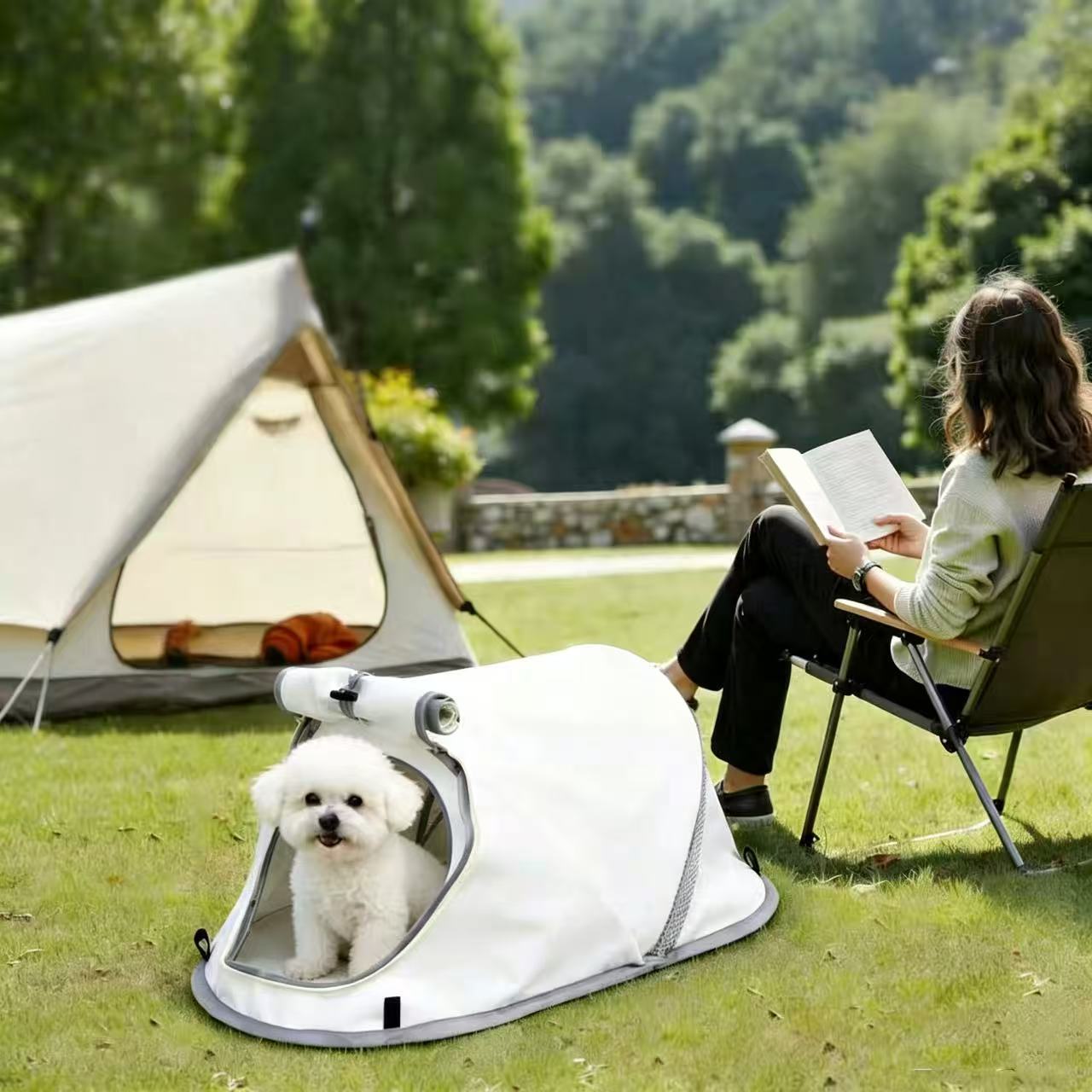 Tente pliable pour animaux de  - Outdoor Camping Dog Kennel avis et prix