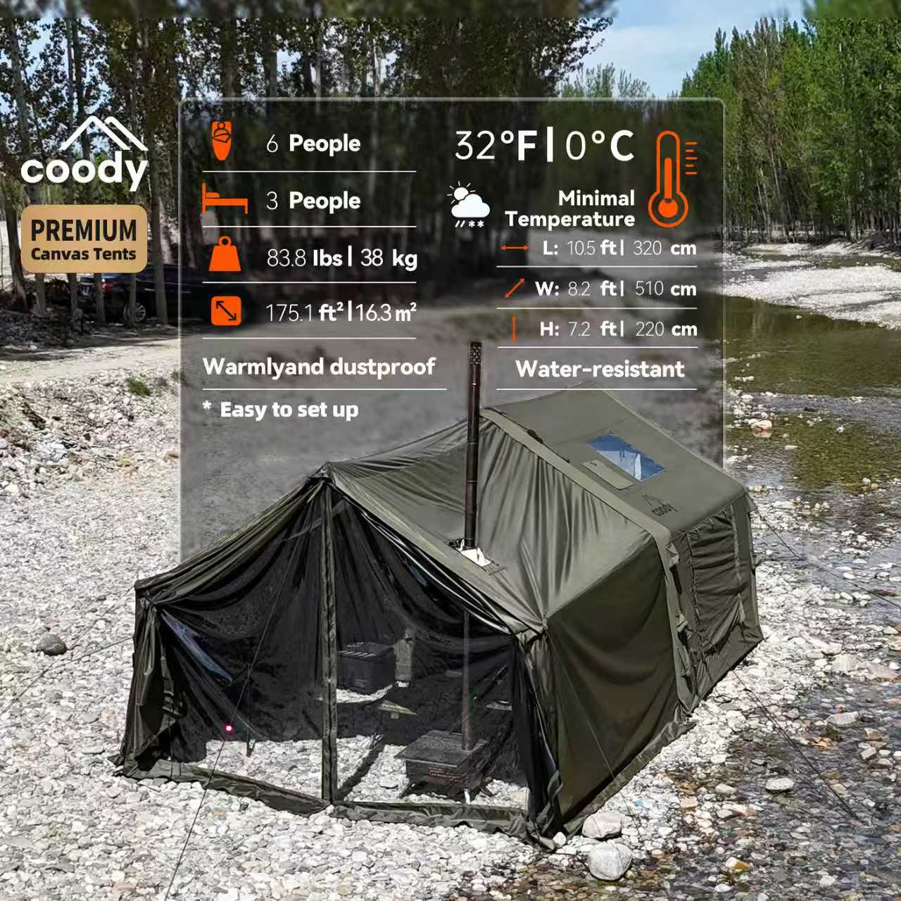 Tente de camping gonflable en  - Camping Zelt Outdoor avis et prix